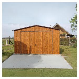 holzoptik blechgarage