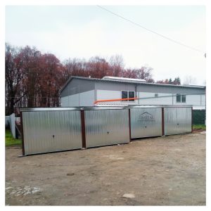 Blechhalle, Blechgaragen, Reichengarage, Doppelflügeltoren, Pultdach, Verzinkt, Untypisch,
