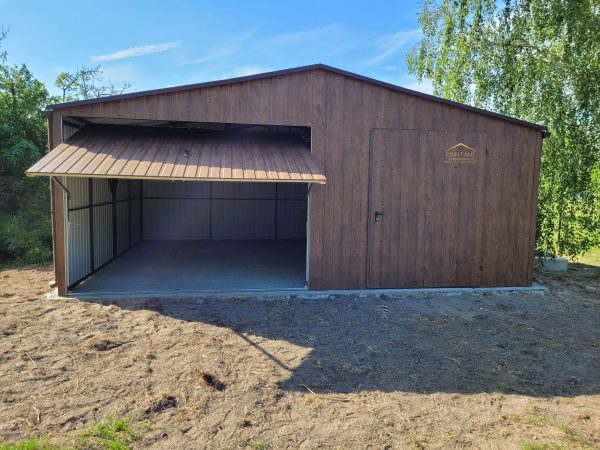 Satteldach, holzoptik, Schwingtor, Türe, Abstellraum, Blechgarage
