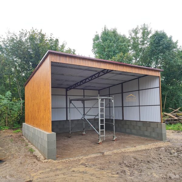 Carport, Überdachung, vertikal, Holzoptik, Untypisch