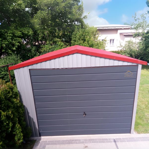 Satteldach, vertikal, Schwingtor, verzinkte geschlossene Profile, Einzelgarage